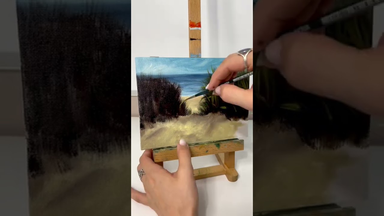 Learn to paint a tropical beach painting | Paint with Zentosa