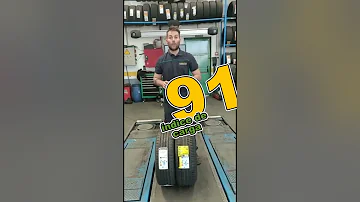 ¿Qué significa 91W en un neumático?