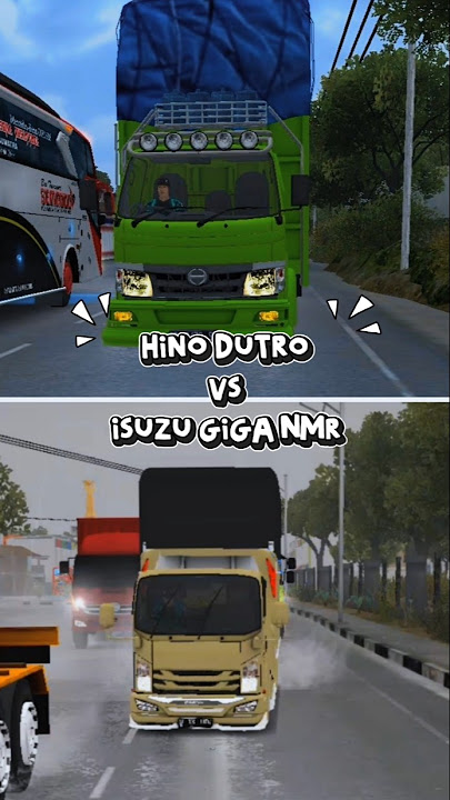 HINO DUTRO VS ISUZU NMR #bussidmaleo #bussid #shorts #motionliferp
