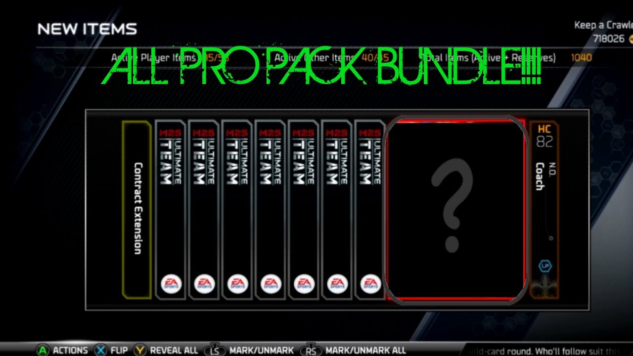 ALL PRO PACK BUNDLE! MUT 25 XBOX ONE YouTube