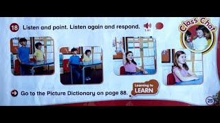 PB pg. 25 - Activity 18. Listen and point. Listen again and respond.