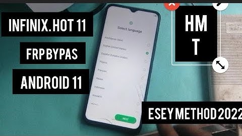 Infinix Hot 11  (X662) Frp Bypass Android 11 Infinix Google Lock Remove |