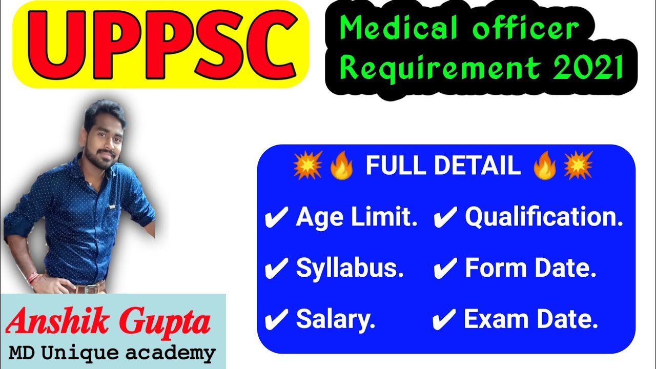 uppsc 2021/ uppsc medical officer full notification 2021/ uppsc medical officer requirement 2021