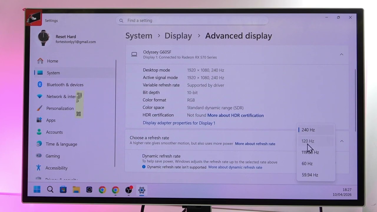 SAMSUNG Odyssey G6 – Ideal Windows Settings - YouTube
