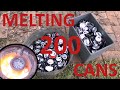 Melting 200 aluminium cans