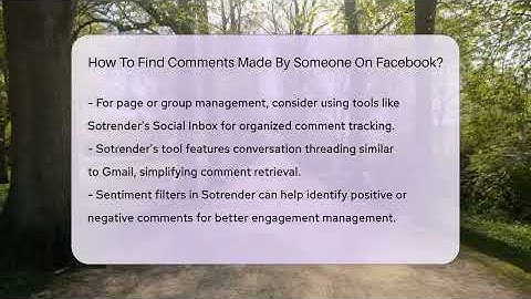 How To Find Comments Made By Someone On Facebook? - Everyday-Networking