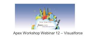 Webinar 12   Visualforce