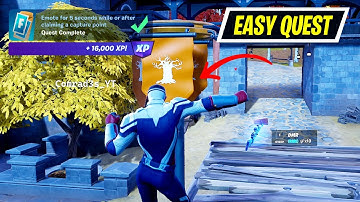 How to EASILY Emote for 5 seconds while or after claiming a capture point Fortnite