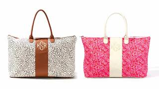 Monogrammed Spotted Weekender
