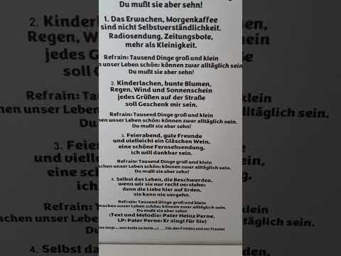 Matthias singt: Tausend Dinge gross und klein (Pater Heinz Perne)