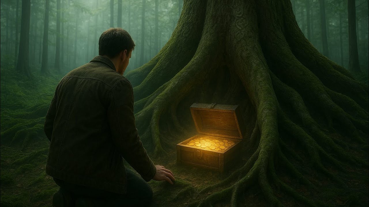 Comoara de argint de sub radacina copacului 