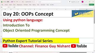 Day 20: Introduction to OOPs Concept in Python | Finance Guy Nishant