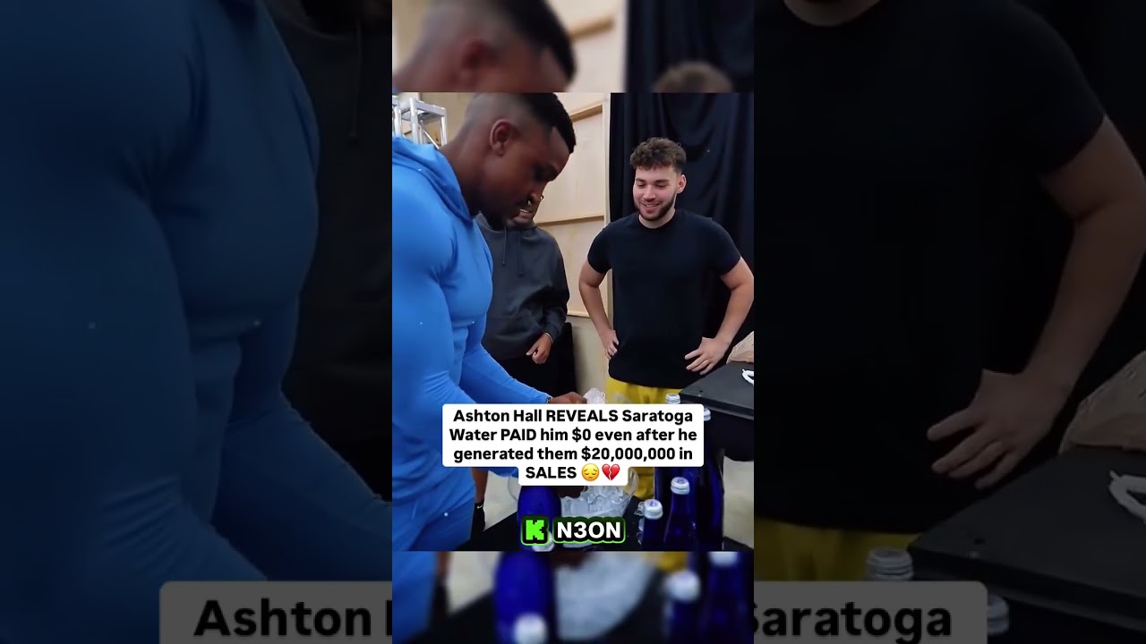 Ashton Hall REVEALS Saratoga Water PAID him $0 even after he generated them $20,000,000 in SALES 😔💔