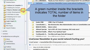 How to Change Folders to Show Total Number of Items in Outlook - by Turner Time Management