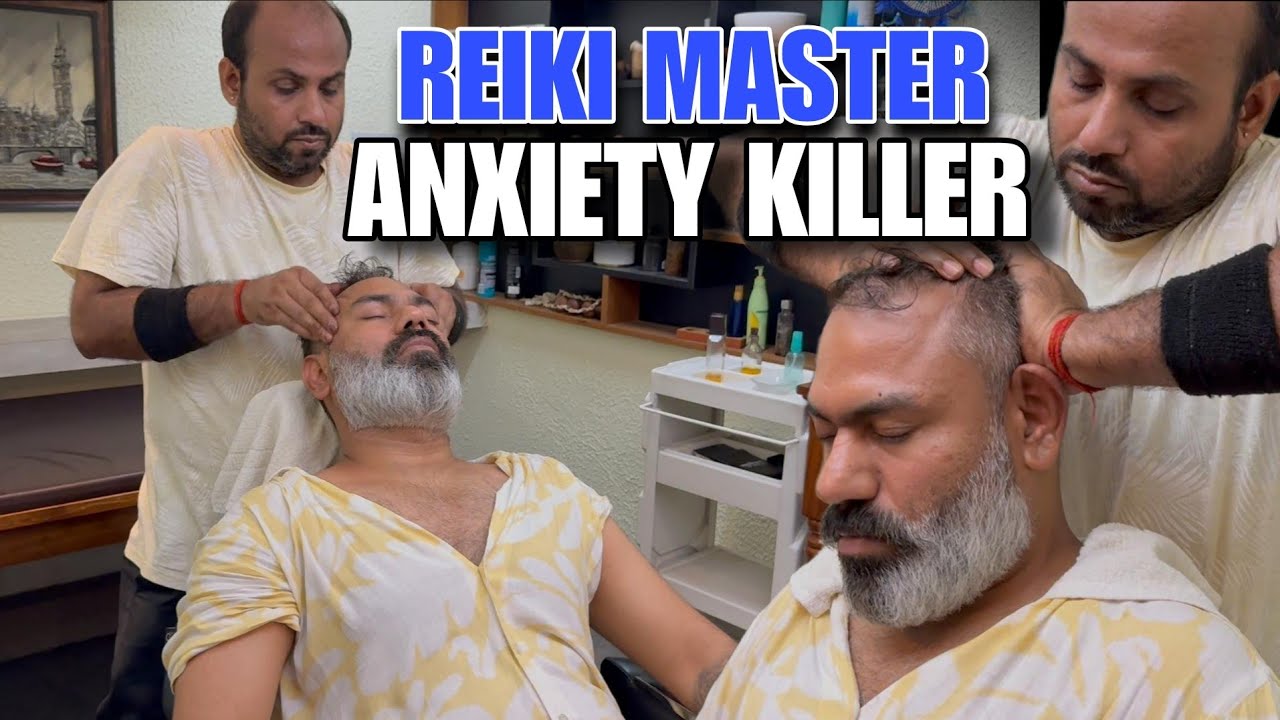 Real Asmr head massage, scalp massage for stress relief by REIKI MASTER, Just pure tingles 😴 💤 