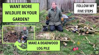 Wildlife Log Pile and Deadwood Environment FIVE TOP TIPS (The Wildlife Garden)