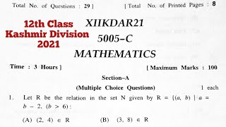 12th class mathematics paper 2021 kashmir division | 12th maths paper jkbose 2021 | 27-11-2021 screenshot 5