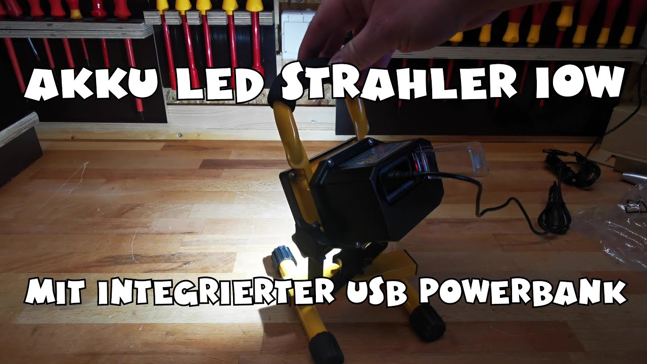 Angeknippst: Lidl - PARKSIDE® AKKU LED-Strahler 10 Watt Powerbank - YouTube