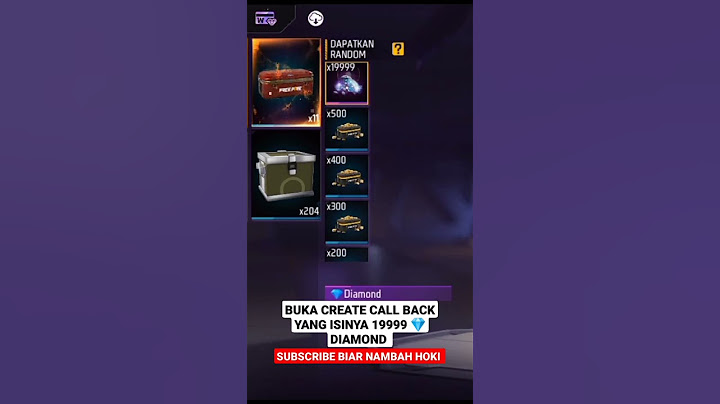 BUKA CRATE CALL BACK YANG ISINYA 19999 💎 DIAMOND 😱 - FREE FIRE INDONESIA #shorts