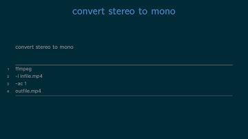convert stereo to mono with ffmpeg