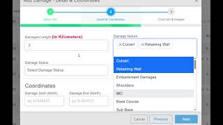 How to add damage entries in Damage Management Information System (DMIS), C&W Department