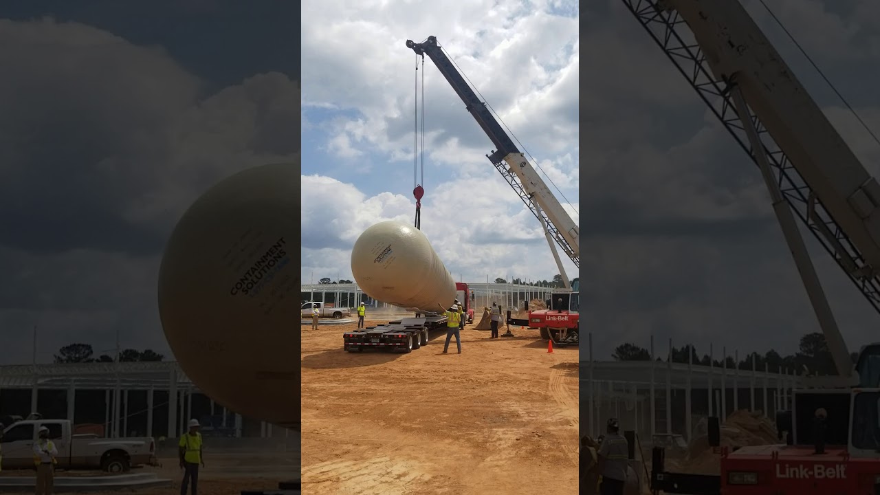 Lifting a 21,000 pound tank