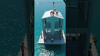 Floating House Built in the Middle of the Ocean 🌊🏡 | Satisfying Timelapse