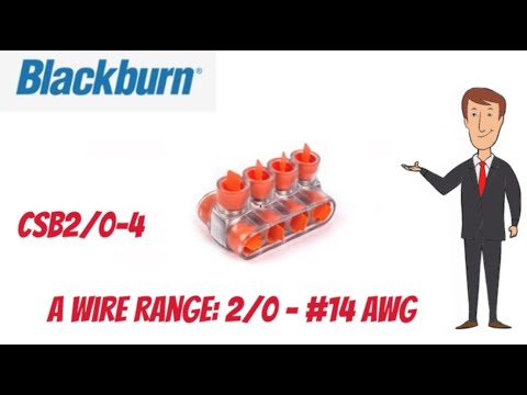 Blackburn CSB2/0-4 Aluminum Multi Tap Insulated Connector ...