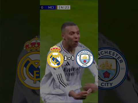 Last 5 Real Madrid vs Man City #football