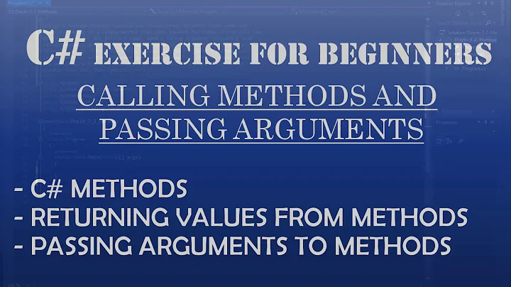 C# How To Program: C# Methods: Calling methods & passing arguments to methods