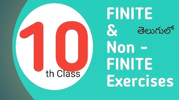 Finite and Non Finite Clauses in telugu I 10 th Class English Examples