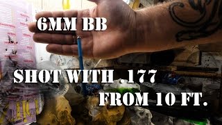 Airgun Trick Shot Shooting 6 Mm Steel Bb With Pellet From 10 Ft