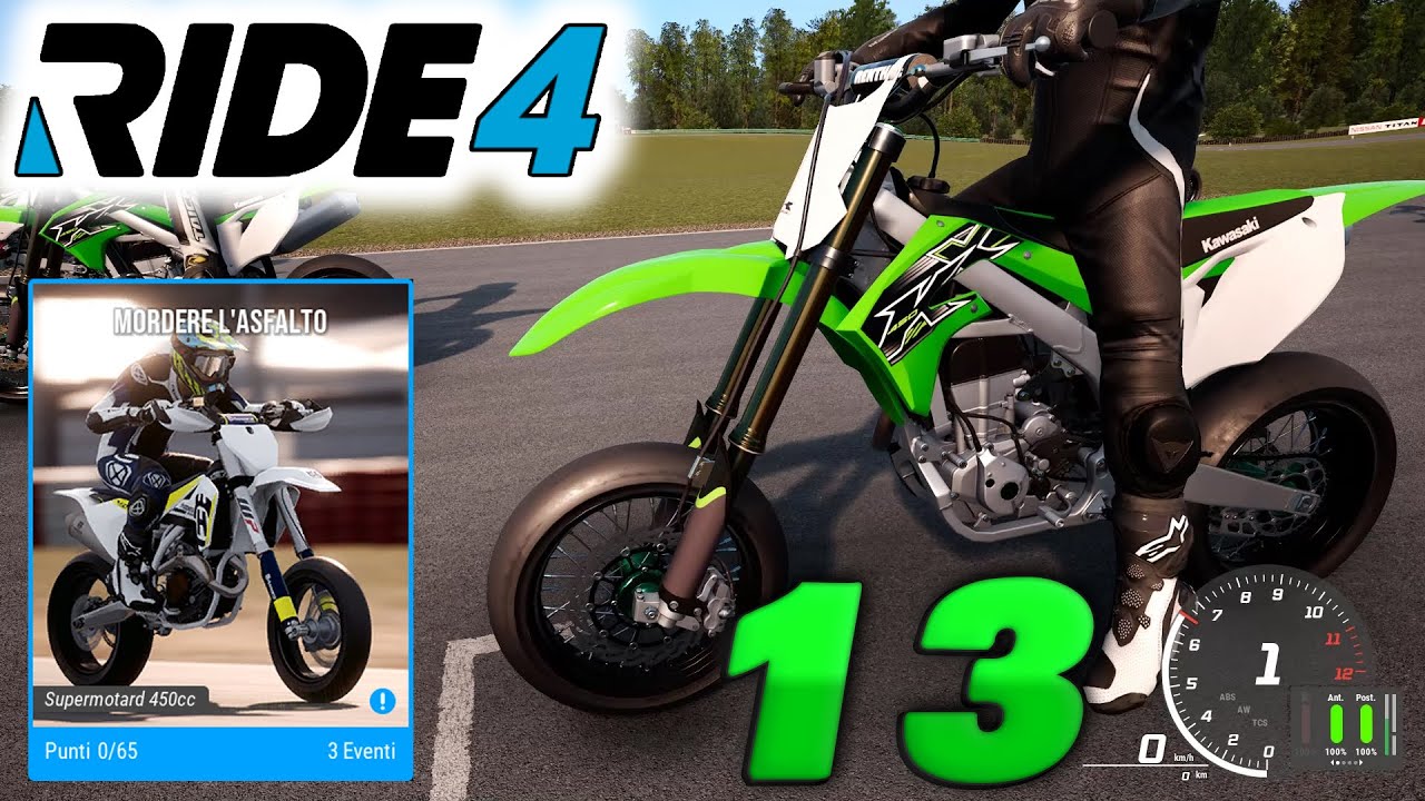 RIDE 4 GAMEPLAY ITA | EP-13 | mordere l'asfalto kawasaki KX450 SUPERMOTO