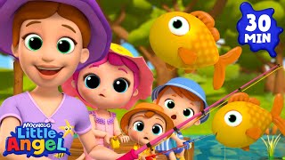 family fishing trip little angel best animal videos kids
