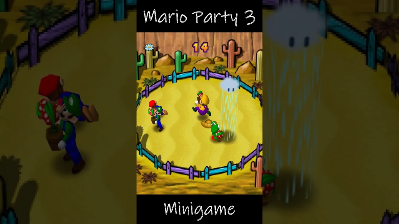 Mario Party 3 Storm Chasers - Yoshi vs Luigi vs Mario vs Wario