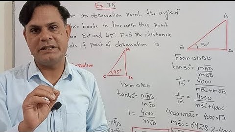 Exercise 7.5 Class 10th Maths | Trigonometry | waqar academy