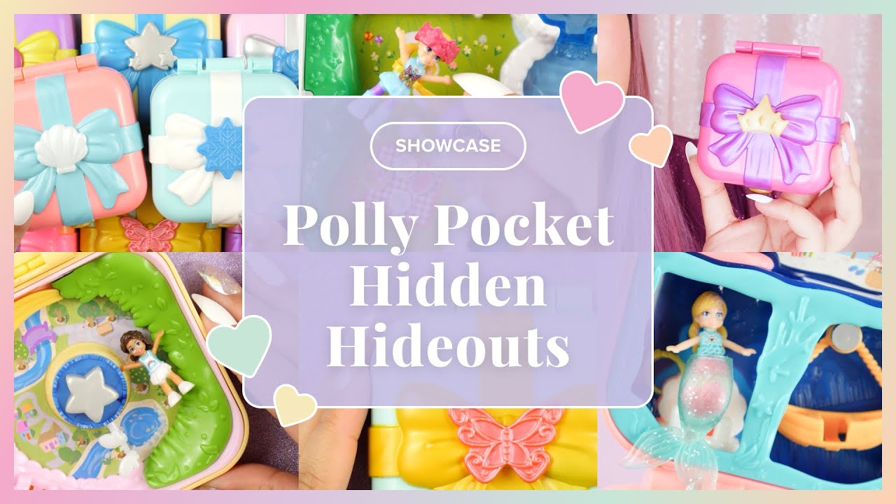 Mattel - The new Polly Pocket Hidden Hideouts compacts are totally  a-PEELing! Each compact contains three secret compartments that can only be  revealed when your lil' one peels away the paper scenes