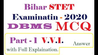 Bihar STET Examination Computer Science, DBMS MCQs Test Series 1 with Answer Explanation (हिंदी में) screenshot 4