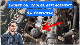 How To Replace an Oil Cooler\/Oil Cooler Housing | Common 3.6 Pentastar Oil Leak Problem #dodge