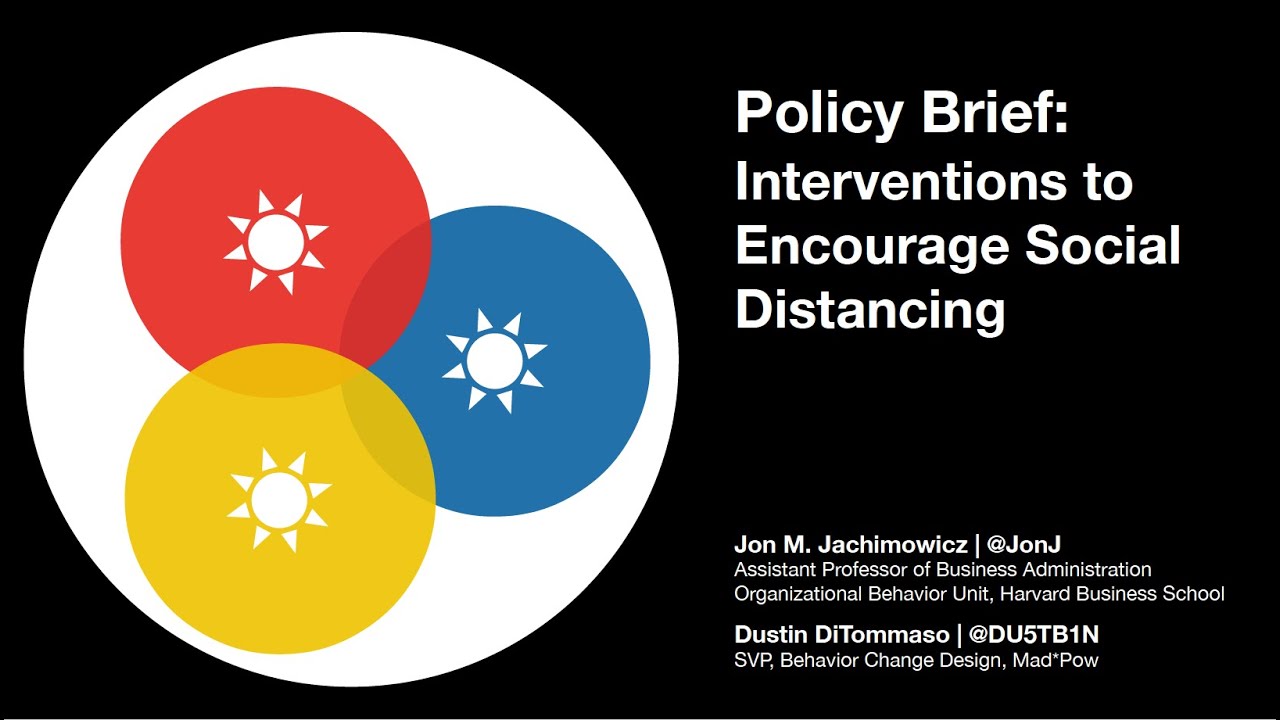 Webinar: Detailing Interventions to Encourage Social Distancing