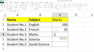 MS Excel Tips : How to set ERROR Message in a CELL for Data Validation in Excel?