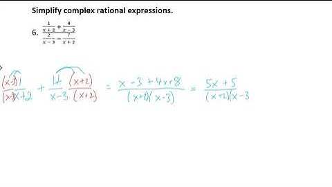 Lecture 5.4 - Complex Rational Expressions