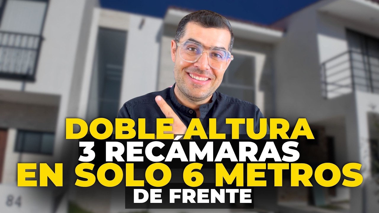 Casa de 6 metros de frente con una sala de doble altura - YouTube