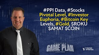 #PPI Data, #Stocks Pivotal Level, #Investor Euphoria, #Bitcoin Key Levels, #Gold, $ROKU $AMAT $COIN
