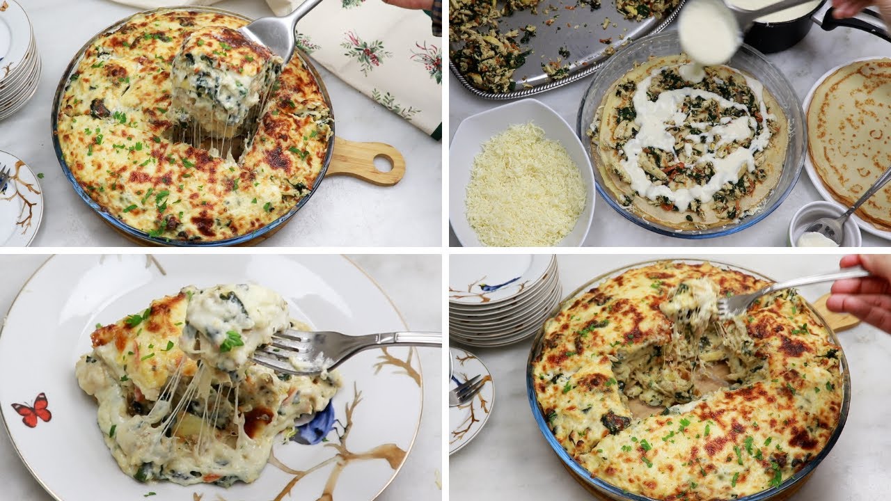 كريب مالح اقتصادي بالخضار و الدجاج كراتان للغداء او العشاء صحي ولذة لا تقاوم