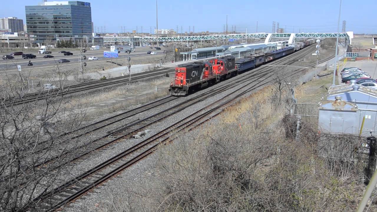 CN GP9's running Long Hood Forward on the Kingston Sub!