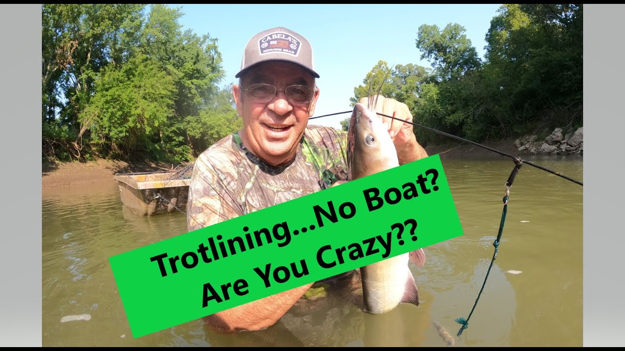 Wading and Setting trotlines in Cool Water! YouTube