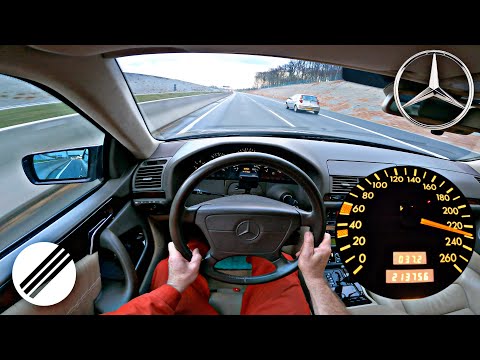 1997 Mercedes-Benz CL 500 W140 Coupé POV TEST DRIVE ON GERMAN AUTOBAHN 🏎