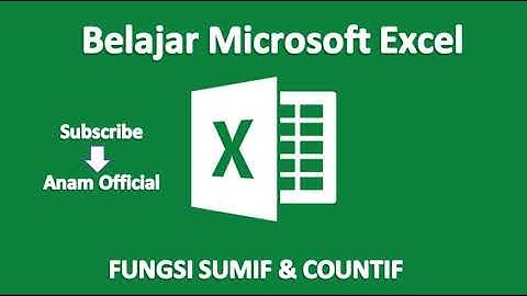 Belajar Fungsi SUMIF dan COUNTIF