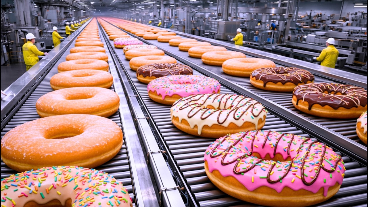 How 1 Million Donuts Are Made Every Day in a Mega Factory #donuts